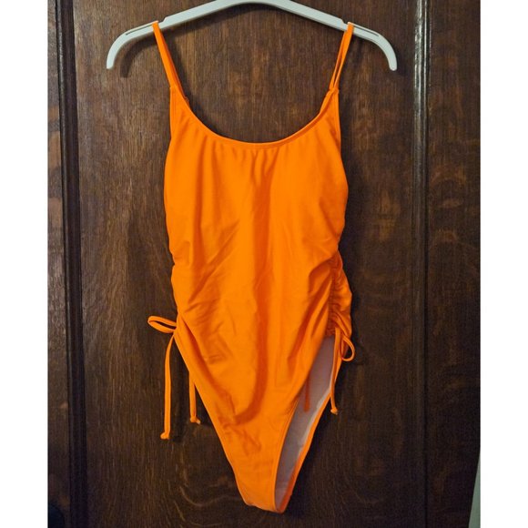 Viottiset Women's Runched High Cut One Piece Swimsuit Tummy Control - Picture 3 of 4